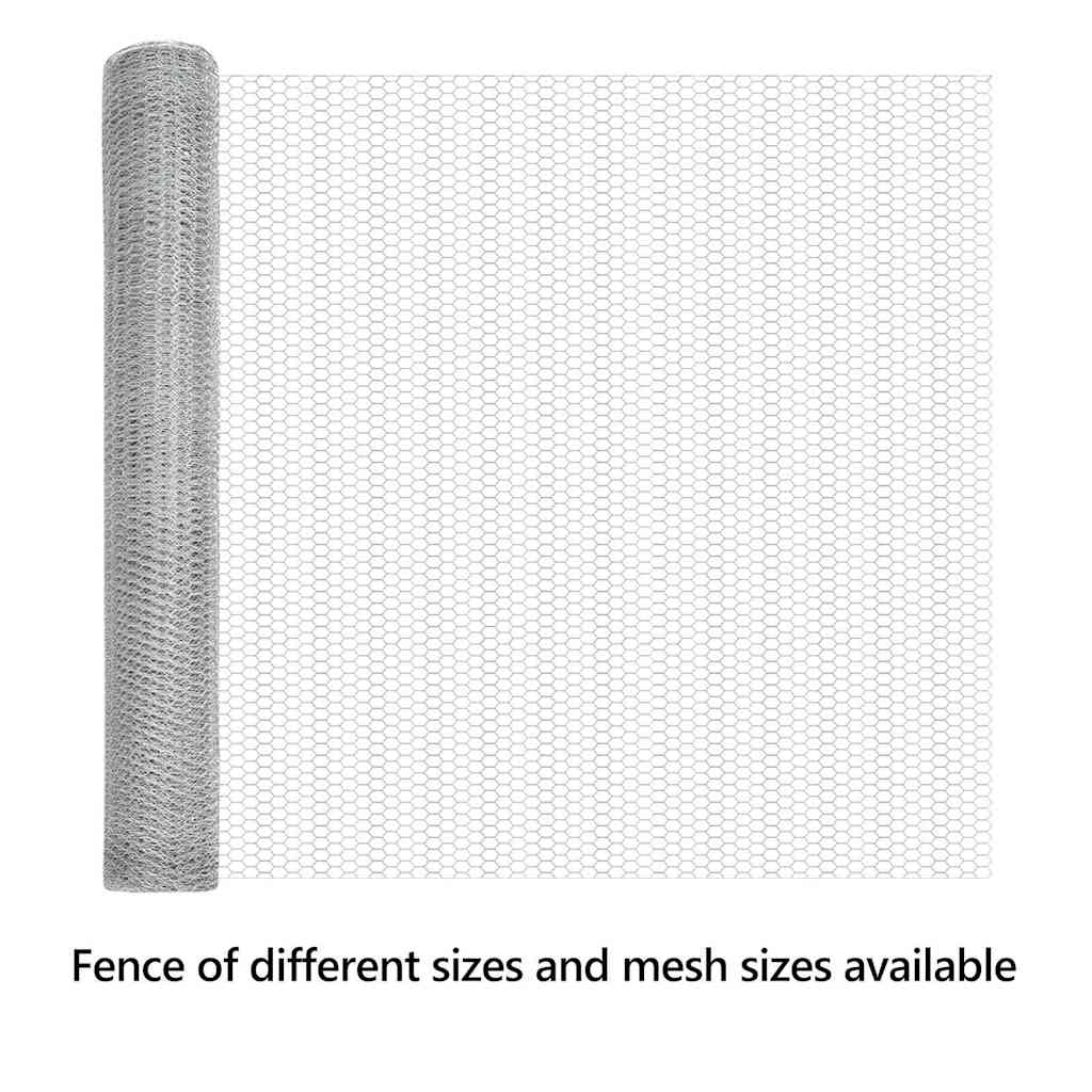 Hexagon Fence Silver 1.2 x 50 m Galvanised steel