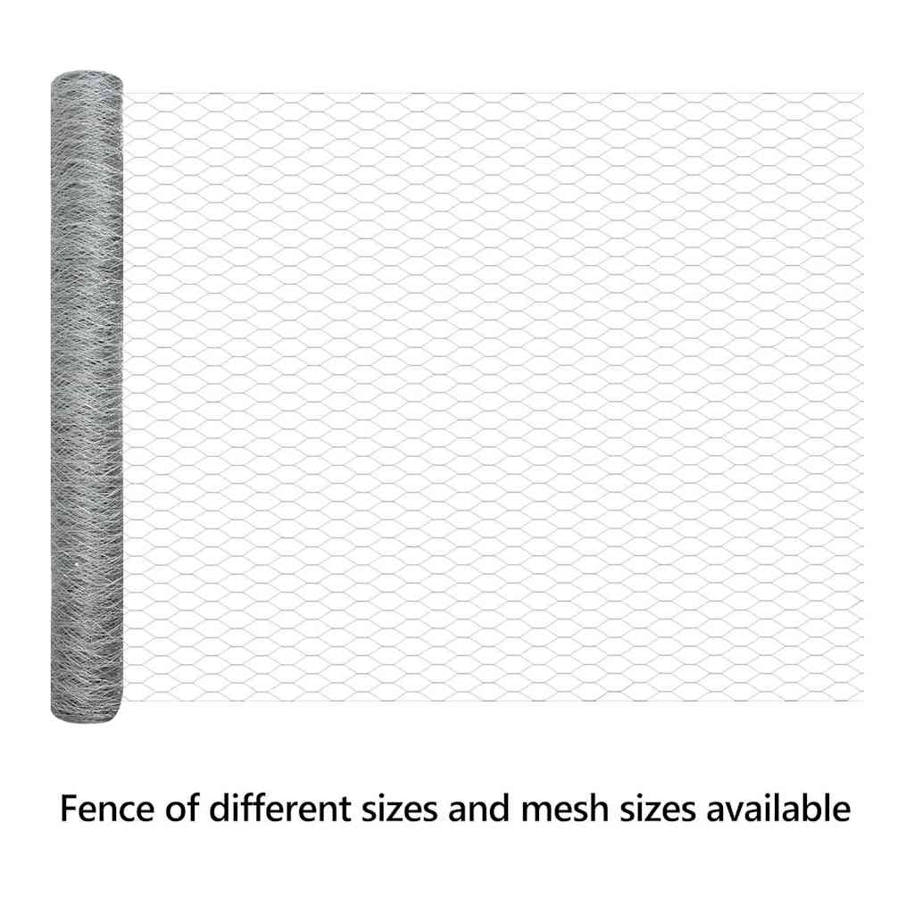 Hexagon Fence Silver 1.4 x 100 m Galvanised steel