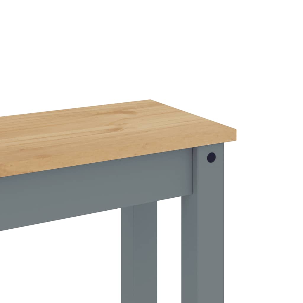 3 Piece Dining Set "PANAMA" Grey Solid Wood Pine