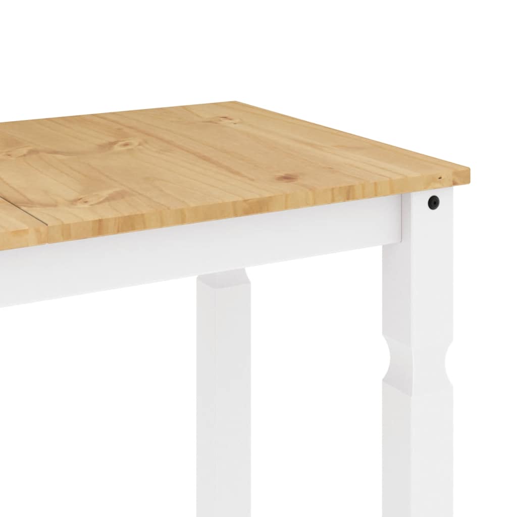 5 Piece Dining Set PANAMA White Solid Wood Pine