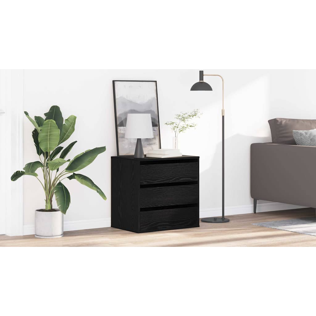 Drawer Cabinet Black 61 x 41 x 58 cm Engineered Wood