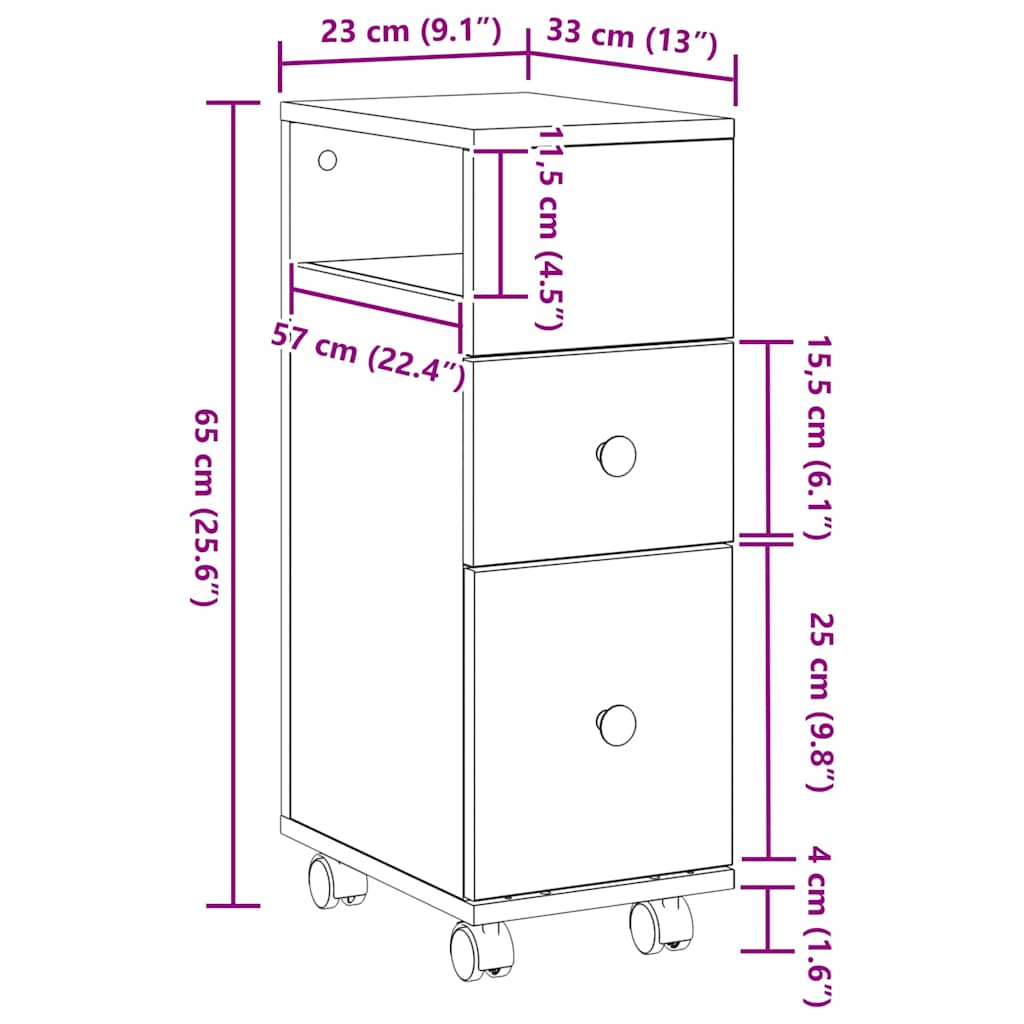 Bathroom Furniture Set 33 x 23 x 65 cm Engineered wood