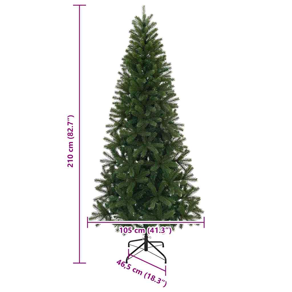 Artificial Christmas Tree Green 210 cm PE and PVC