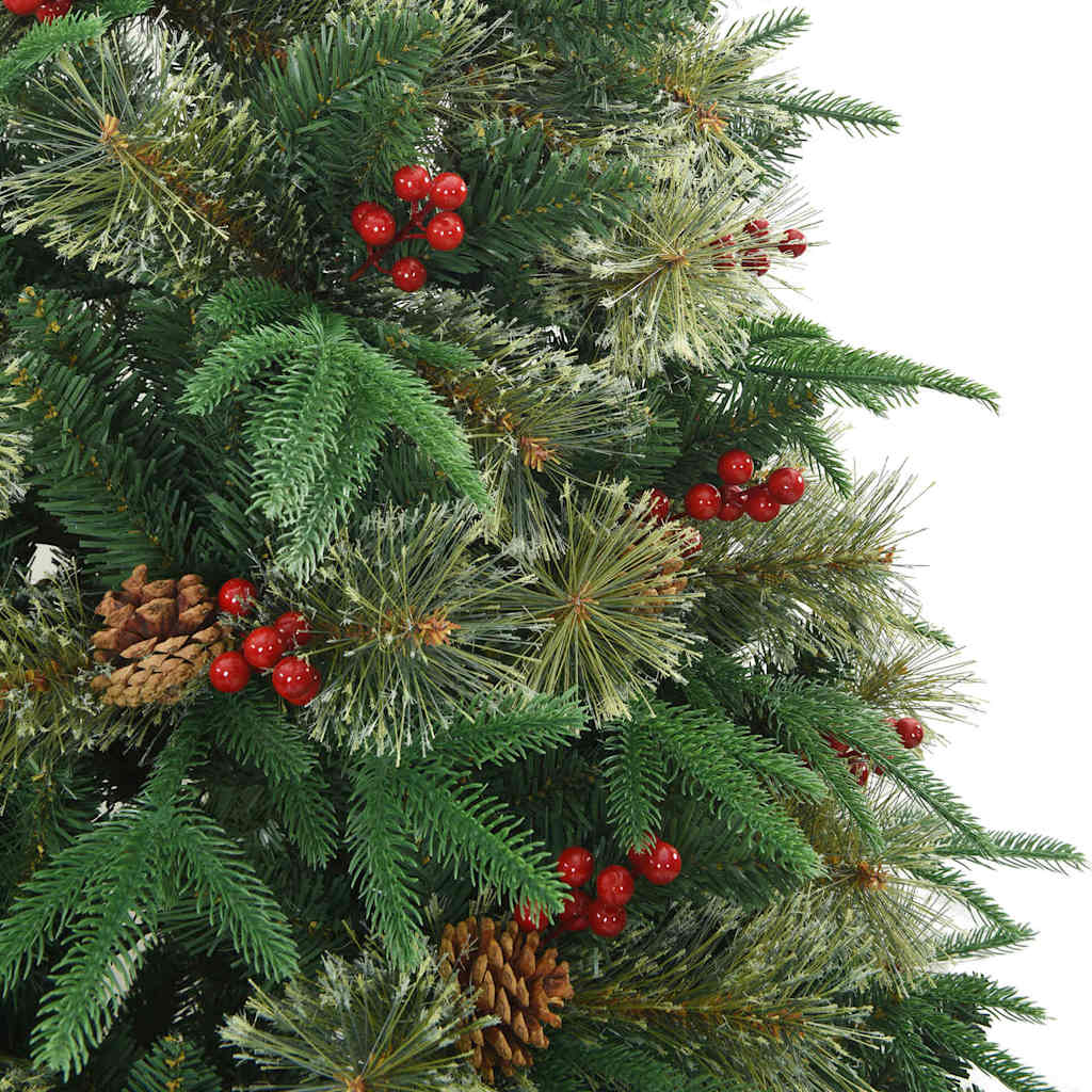 Artificial Hinged Christmas Tree Green 210 cm PE and PVC