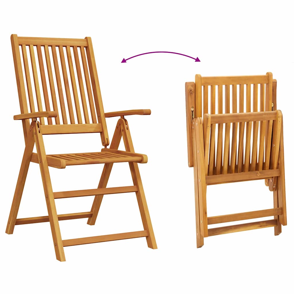 Garden Dining Set 7 pcs 6-Seaters Natural Solid Acacia Wood
