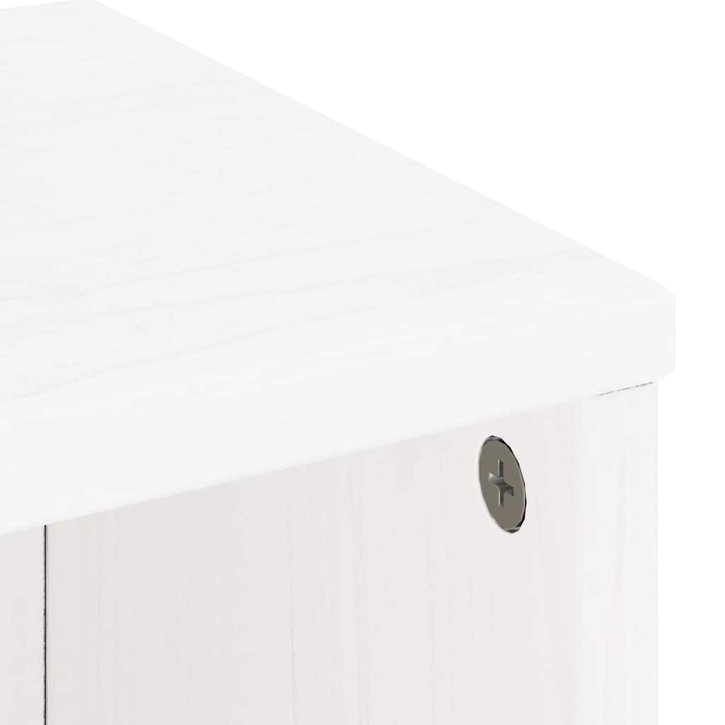 5 Piece TV Units with Storage "ODDA" White Solid Wood Pine