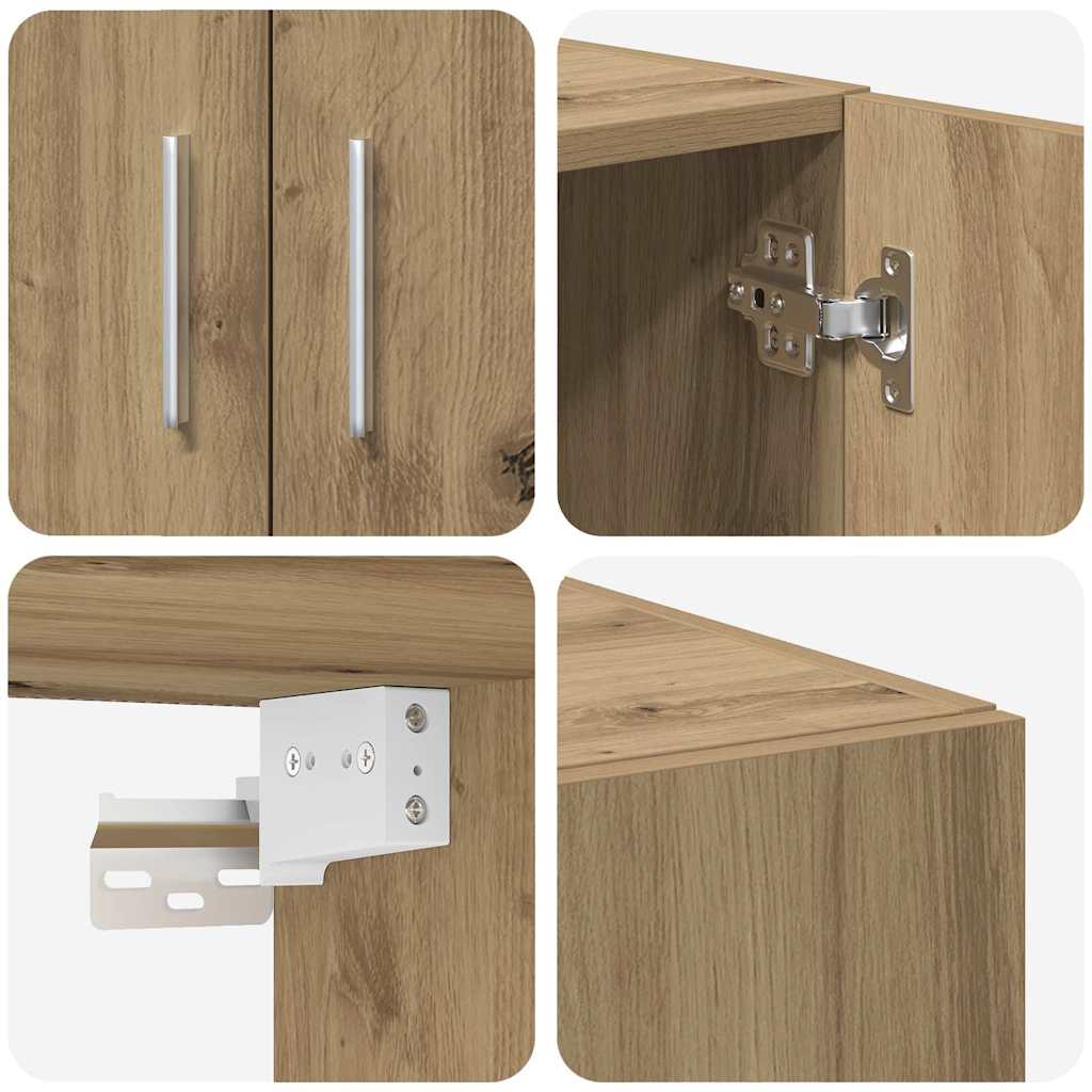Storage Cabinet 2 pcs Artisan Oak 70 x 42.5 x 225 cm