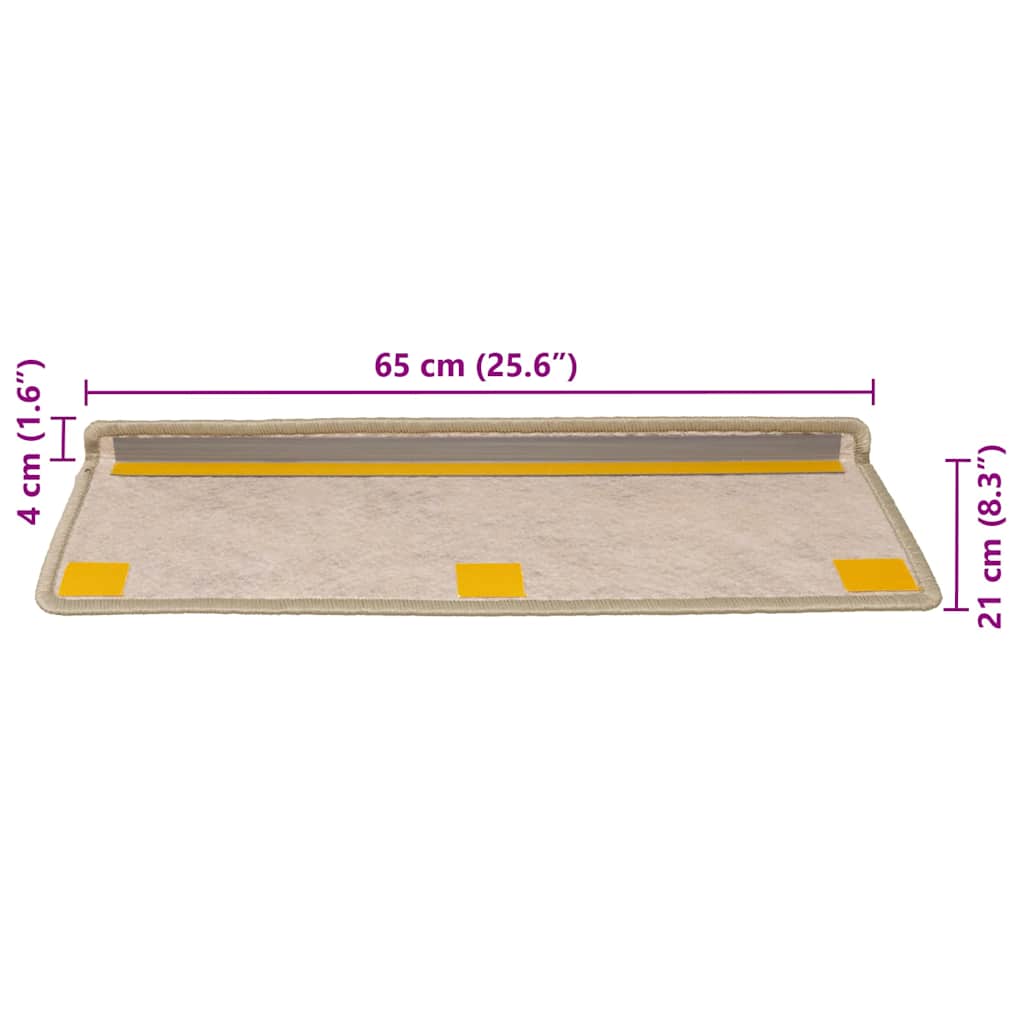 Stair Mats Self-adhesive Sisal-Look 30pcs 65x21x4cm Light Green