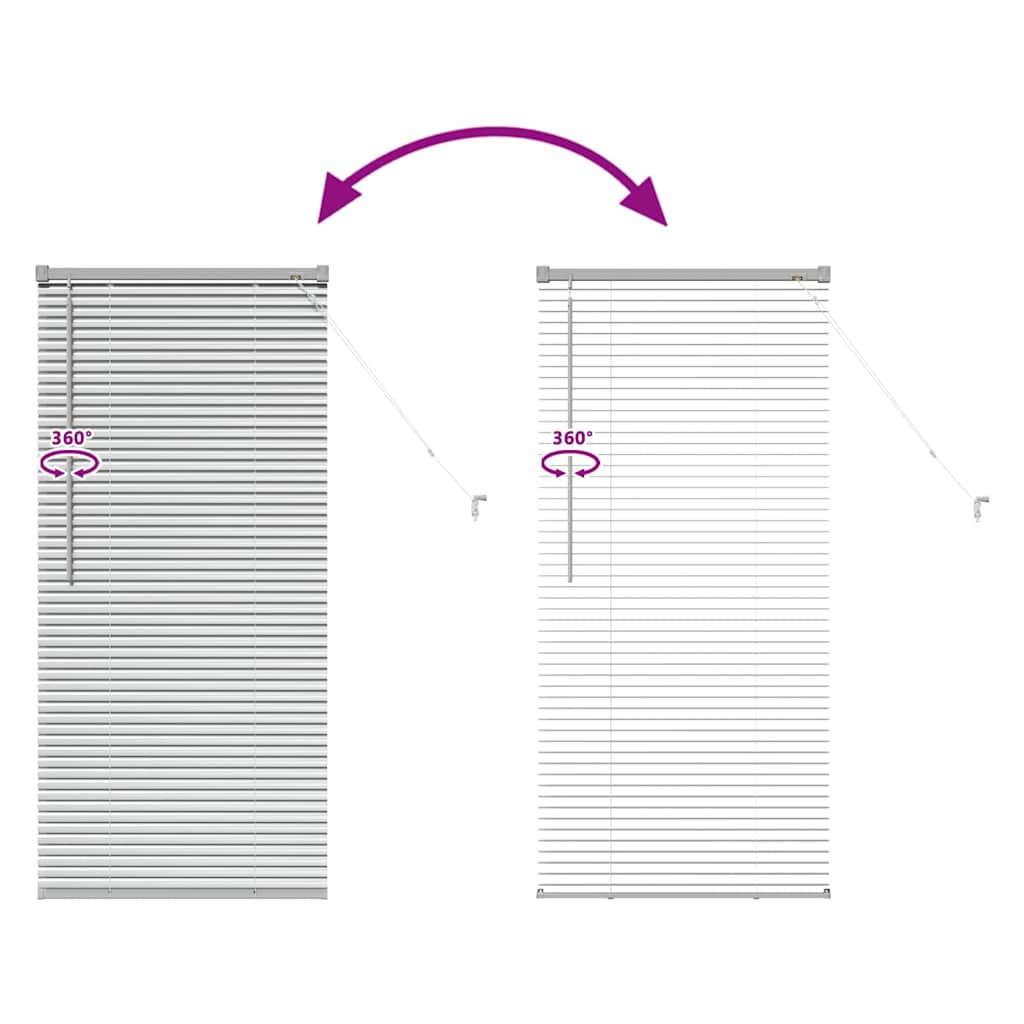 Venetian Blinds Height Adjustable Silver 130 x 60 cm Aluminium