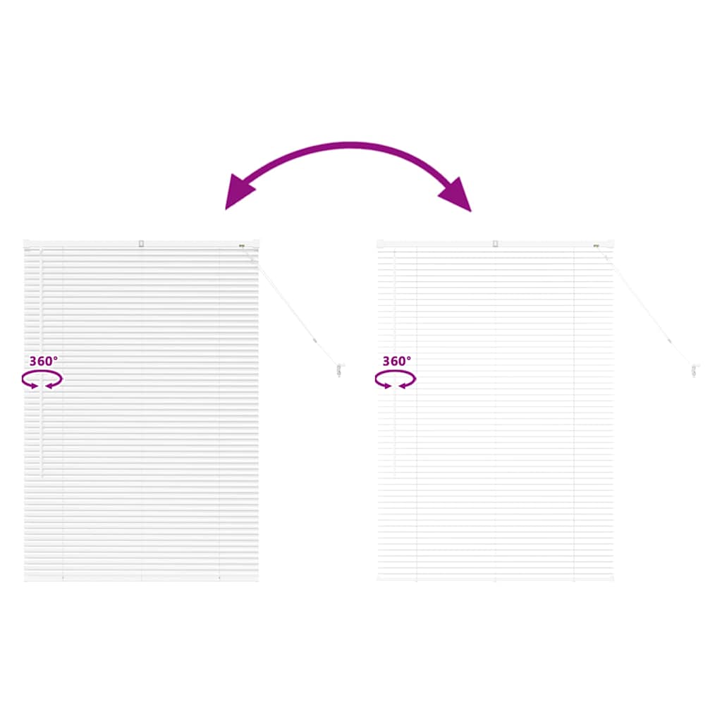 Venetian Blinds Height Adjustable White 130 x 85 cm Aluminium