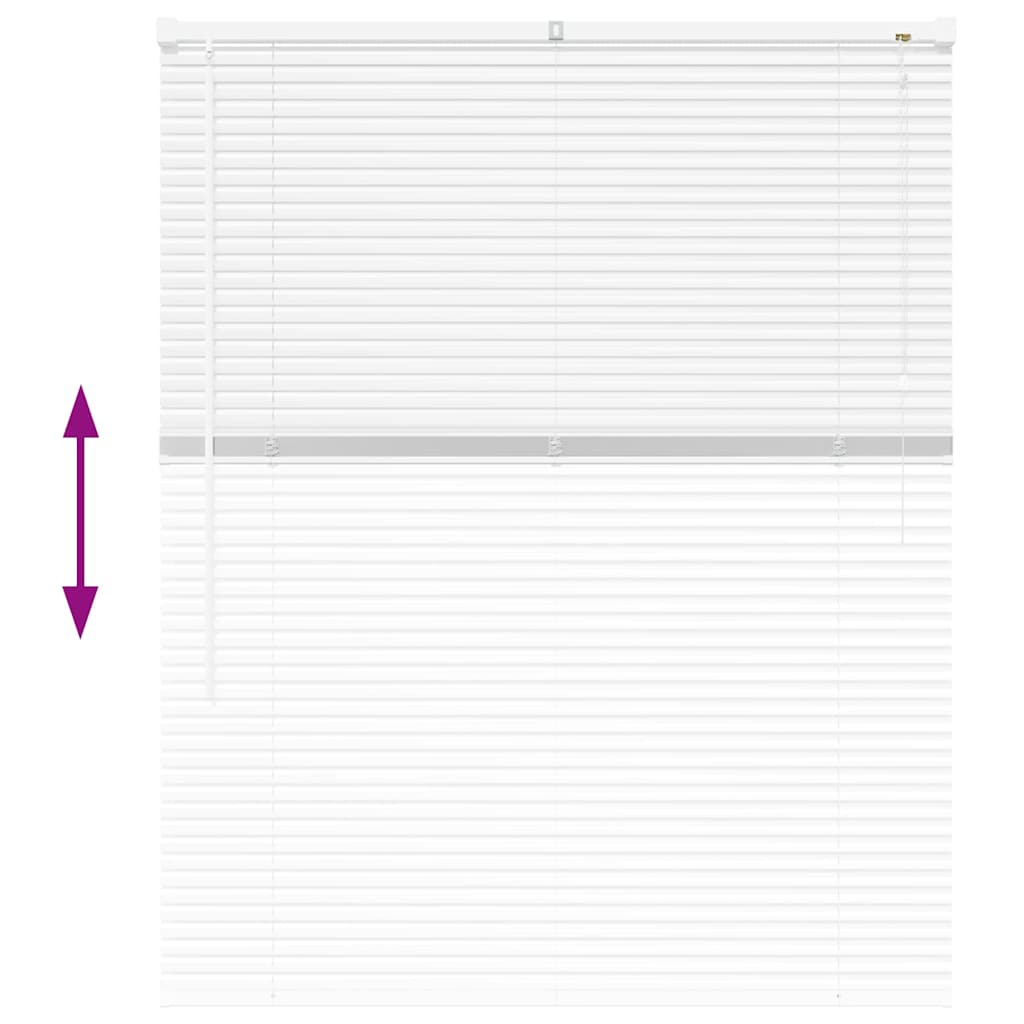 Venetian Blinds Height Adjustable White 130 x 105 cm Aluminium