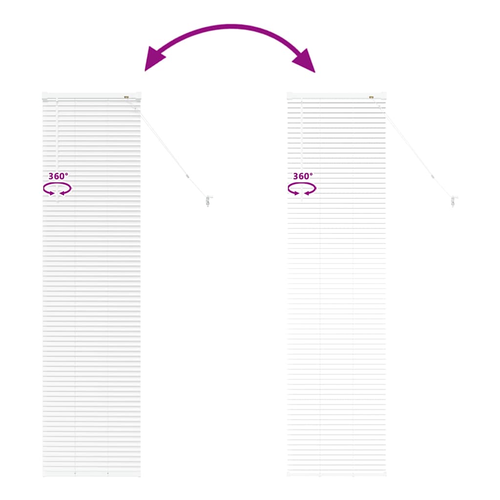 Venetian Blinds Height Adjustable White 175 x 50 cm Aluminium