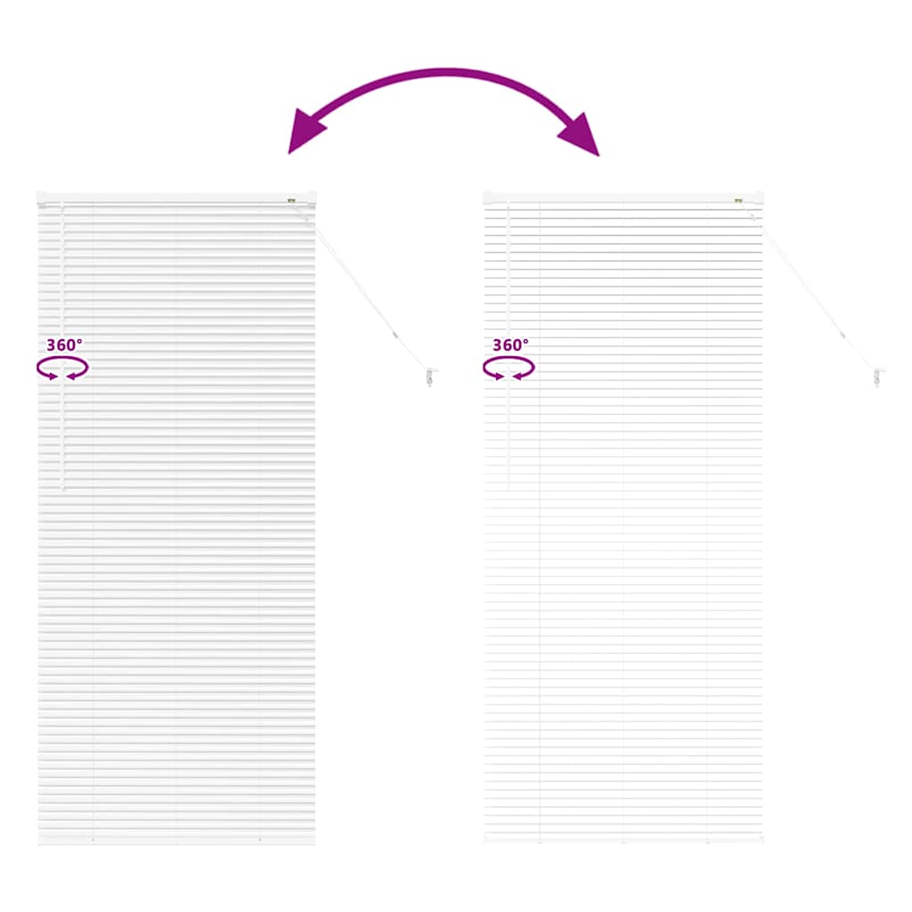Venetian Blinds Height Adjustable White 175 x 70 cm Aluminium