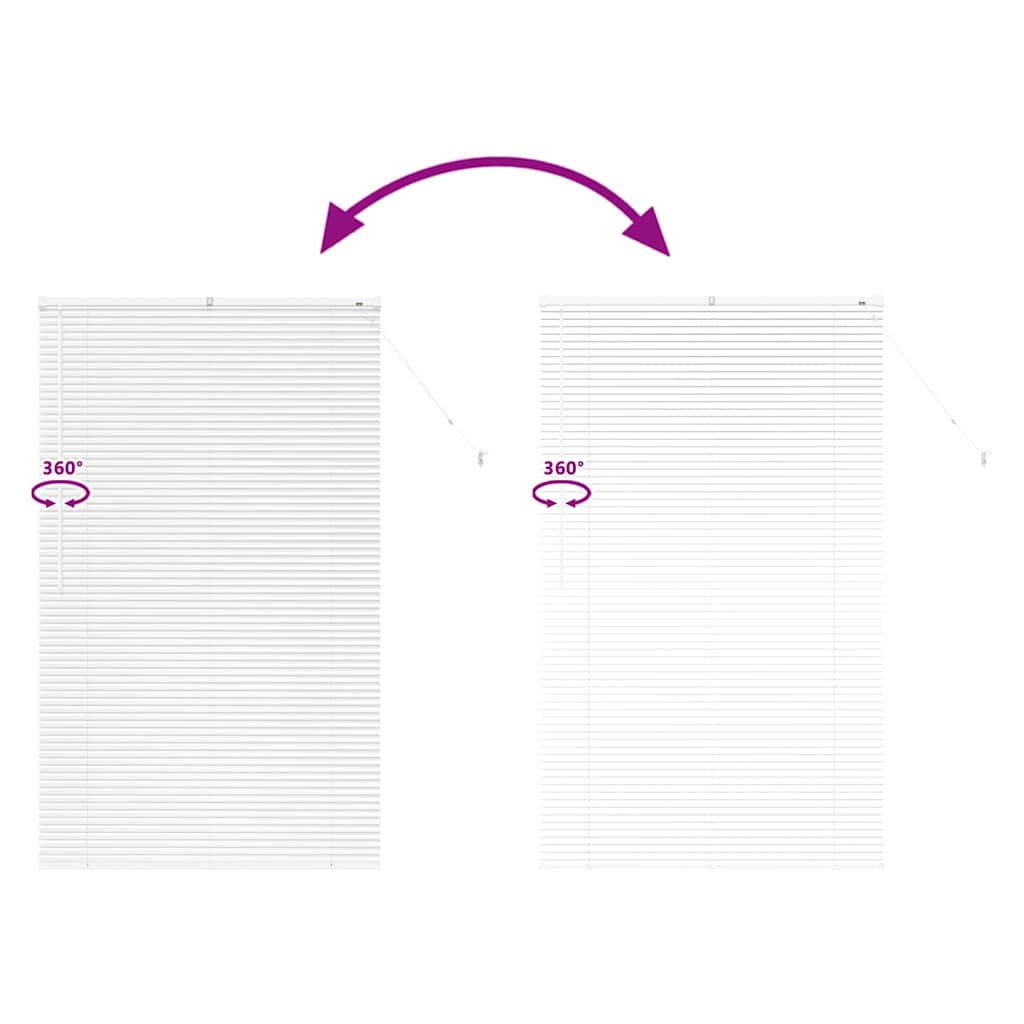 Venetian Blinds Height Adjustable White 175 x 100 cm Aluminium