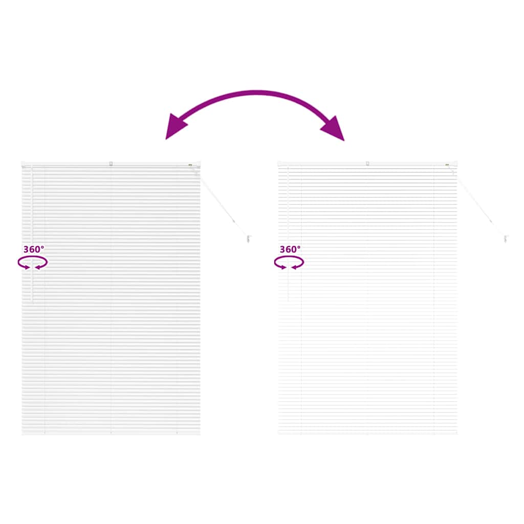 Venetian Blinds Height Adjustable White 175 x 120 cm Aluminium