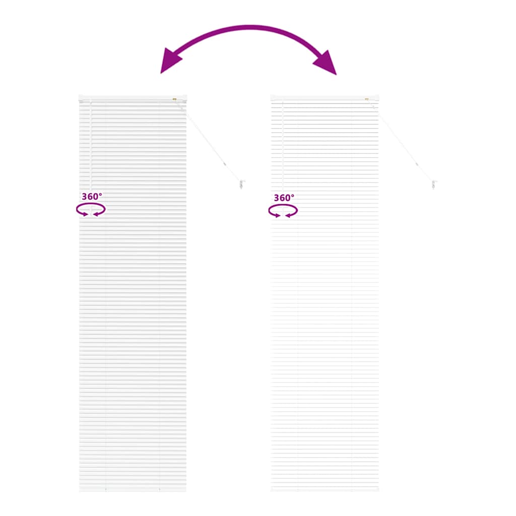 Venetian Blinds Height Adjustable White 220 x 65 cm Aluminium