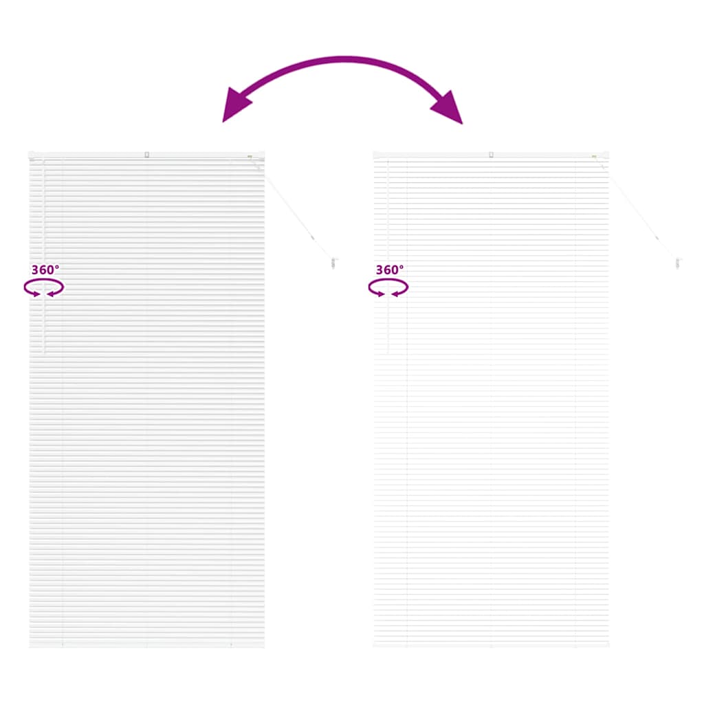 Venetian Blinds Height Adjustable White 220 x 100 cm Aluminium