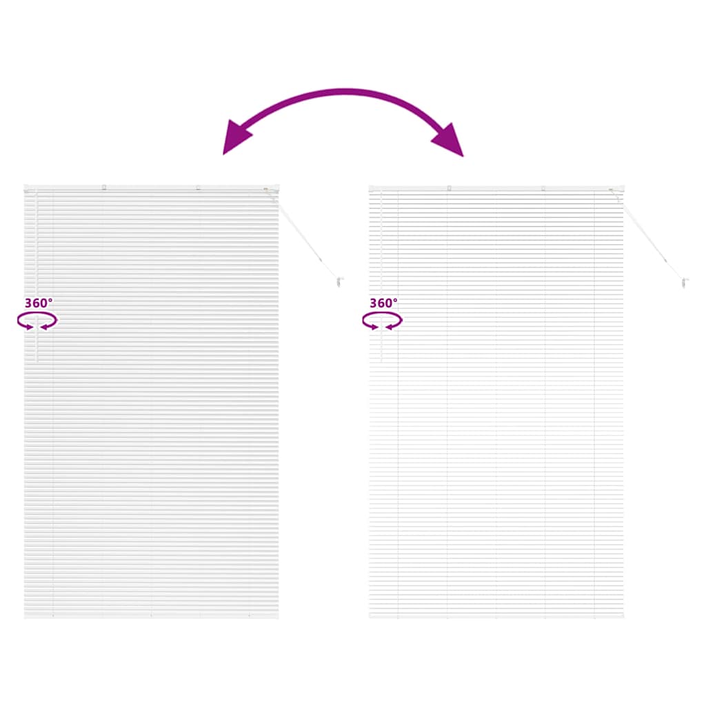 Venetian Blinds Height Adjustable White 220 x 130 cm Aluminium