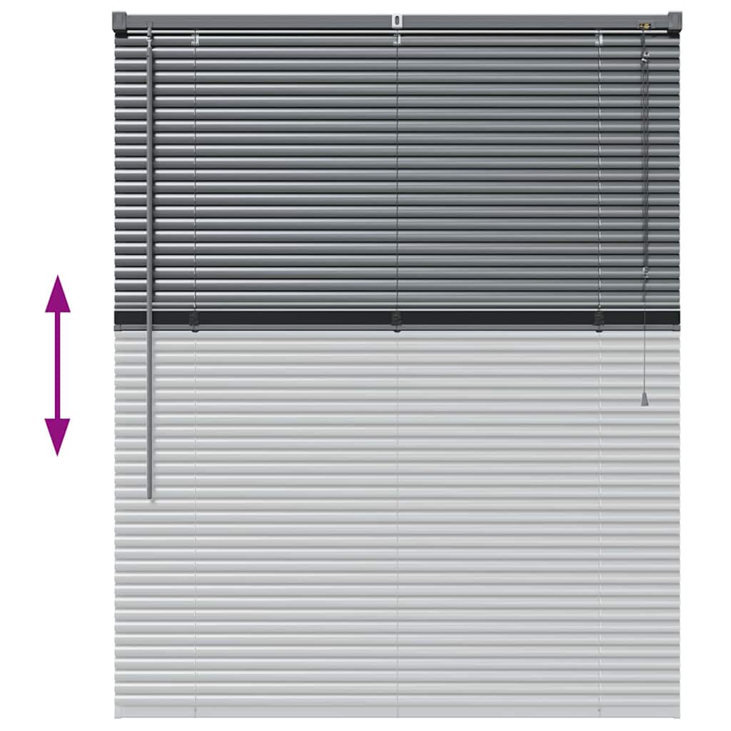 Venetian Blinds Manual Dark Grey 130 x 105 cm Aluminium