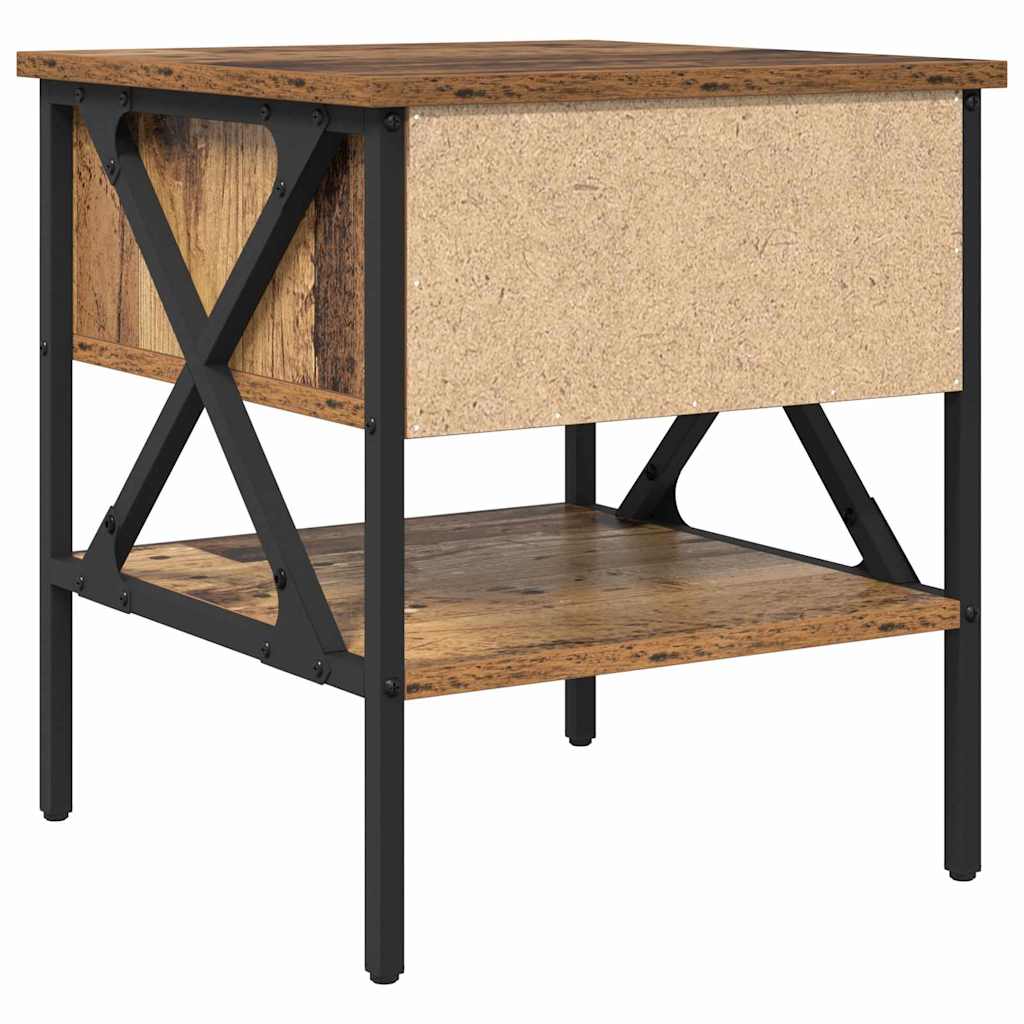 Bedside Cabinet with Drawer 2 pcs Old wood 40 x 42 x 45 cm
