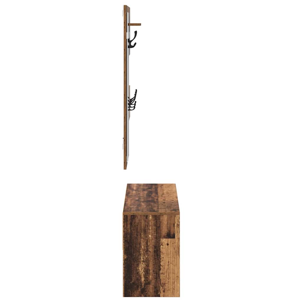 Hallway Furniture Set Old Wood 90 x 31 x 46.5 cm