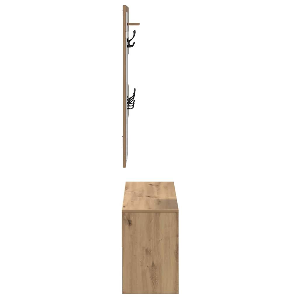 Hallway Furniture Set Artisian Oak 90 x 31 x 46.5 cm