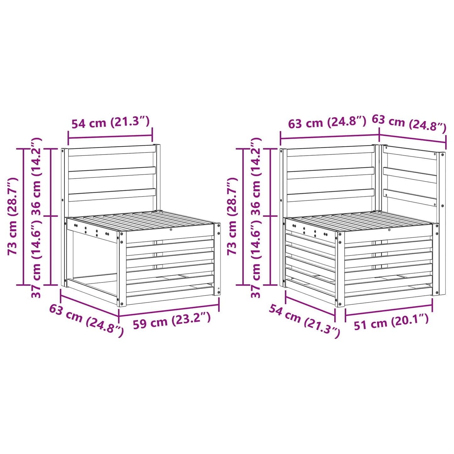 Outdoor Sofa Set 7 pcs Natural