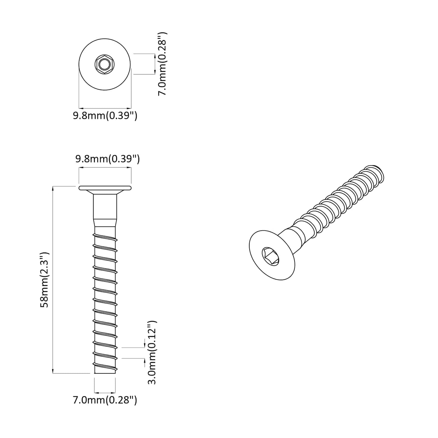 Confirmat Screws 2100 pcs Silver Metal