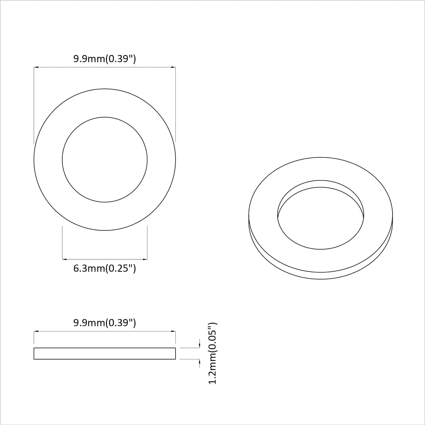 Washers 52941 pcs Silver Iron