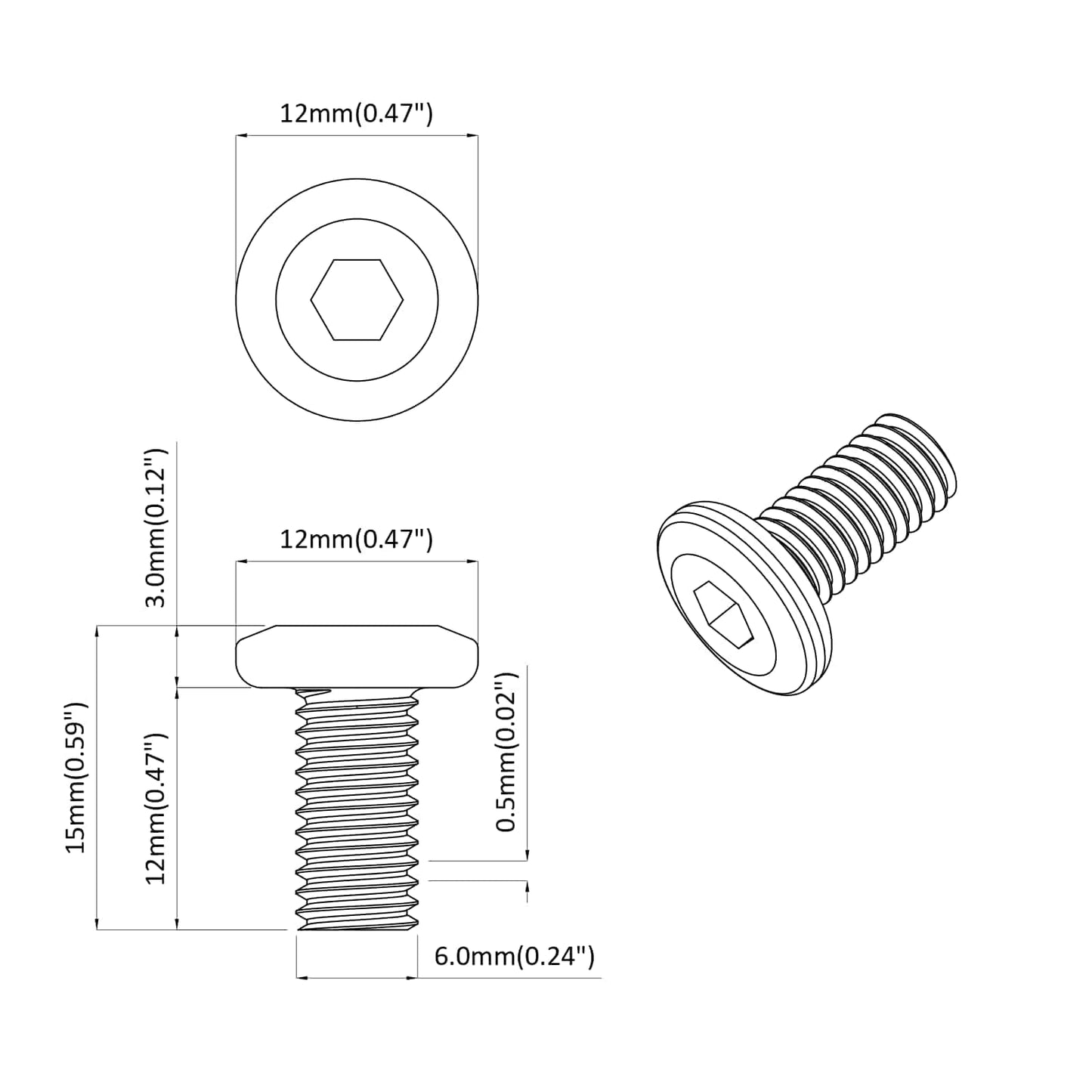 Lock Screw Plain 4865 pcs Silver Steel
