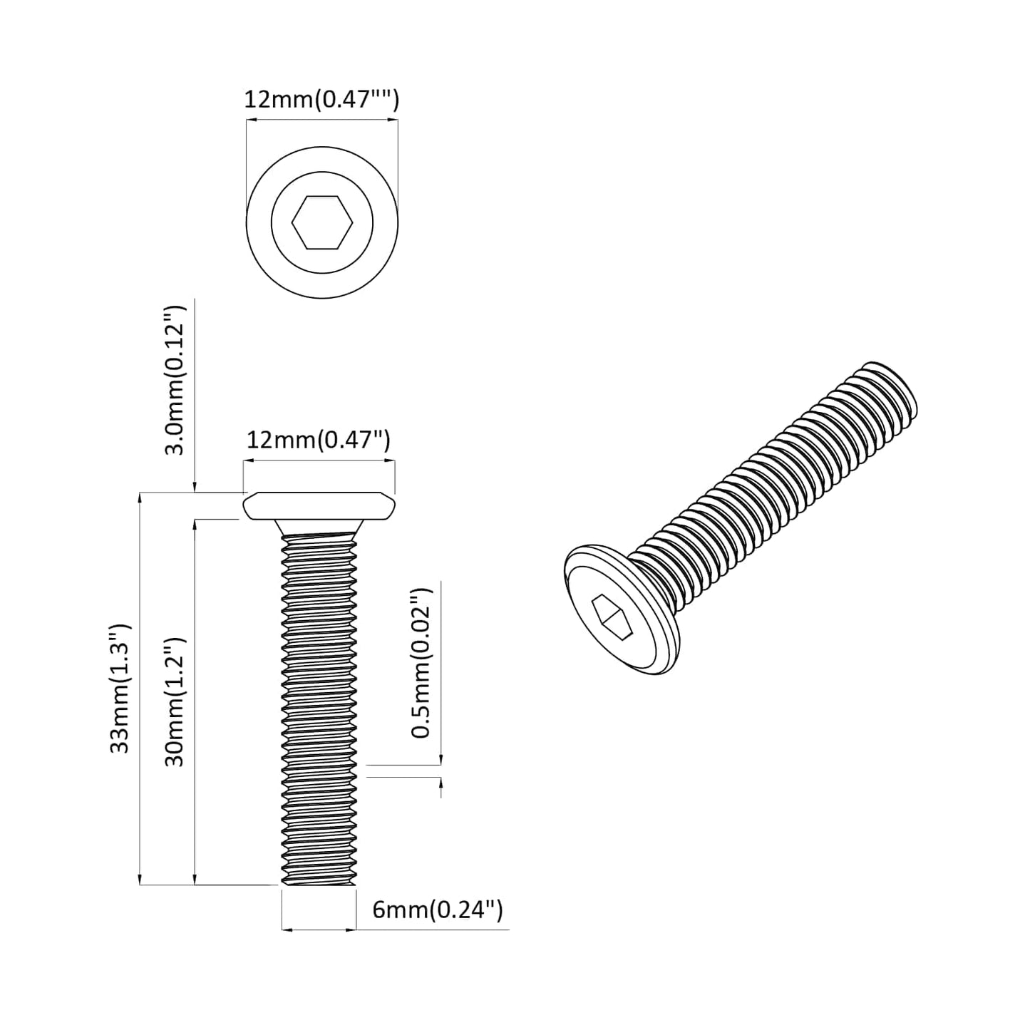 Lock Screw Plain 2647 pcs Silver Steel