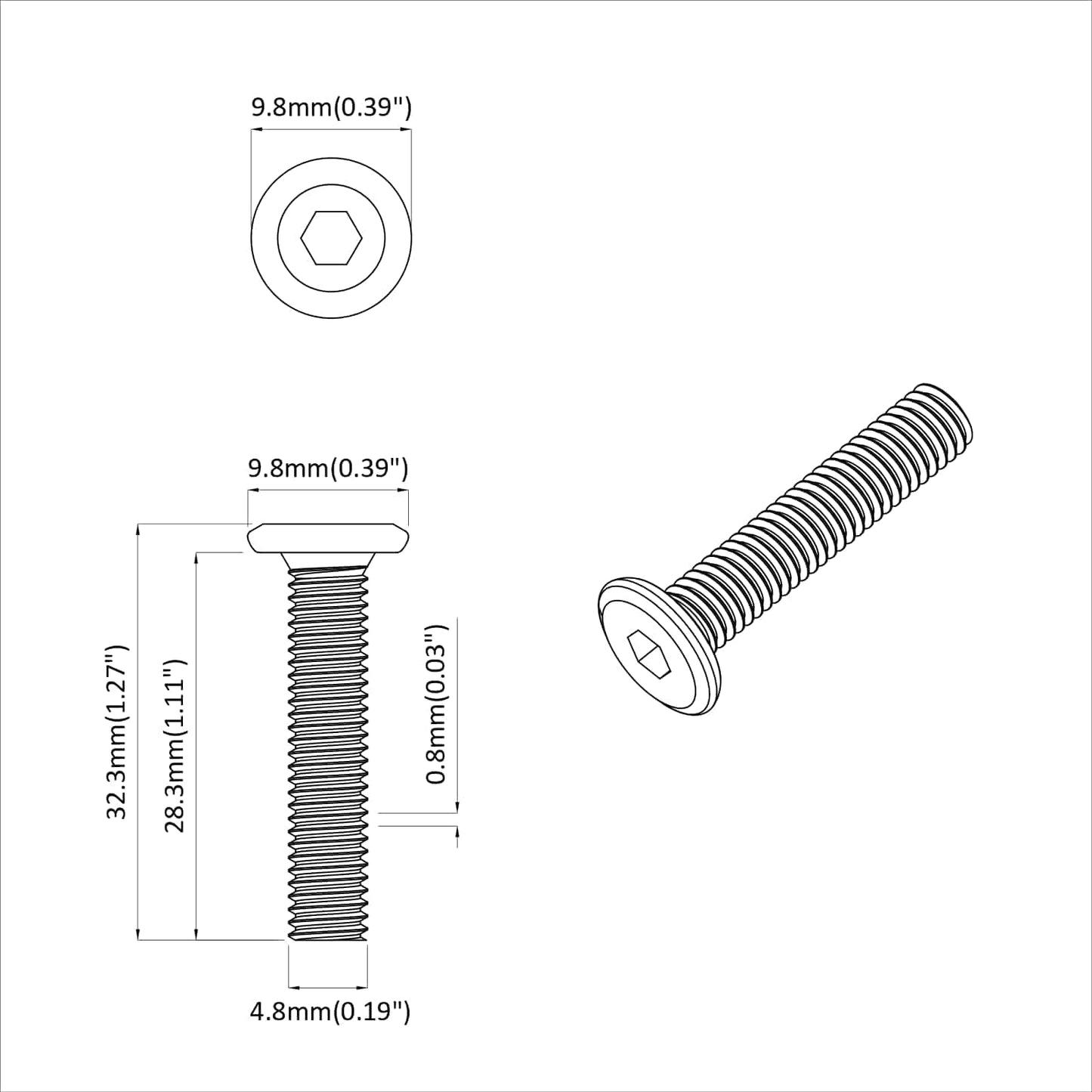 Screw 2647 pcs Silver 5 x 30 mm Iron