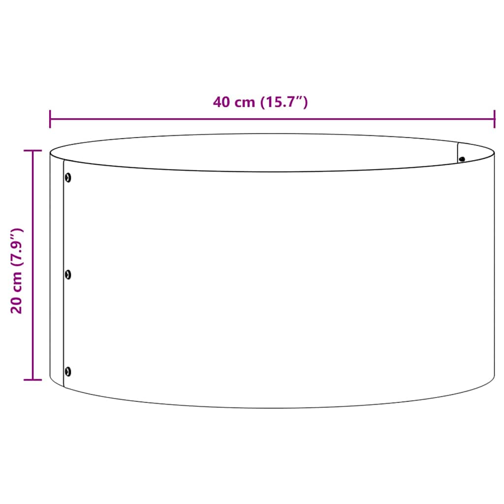 Planter Ring Olive Green 40 x 40 x 20 cm Cold-rolled Steel