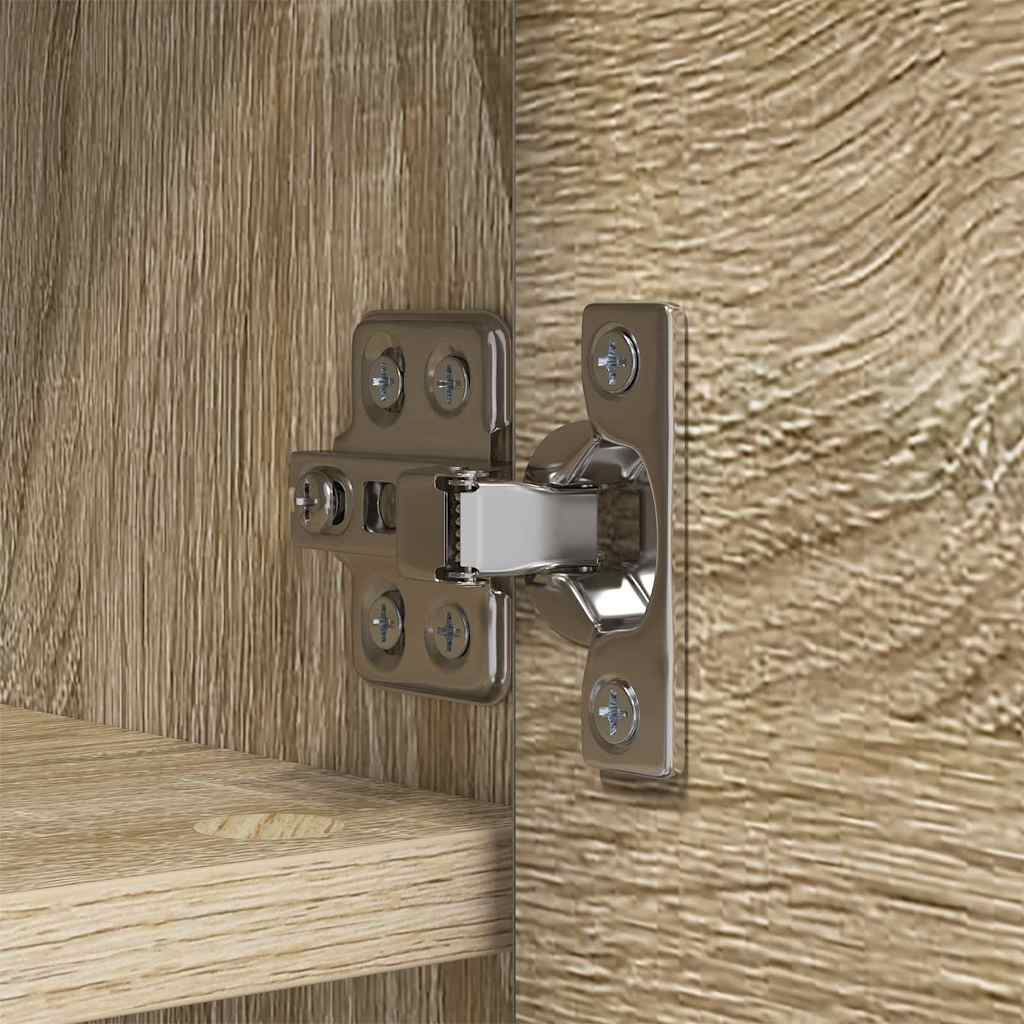 Wall-Mounted Coat Rack with Shelf Sonoma Oak 50 x 20 x 30 cm