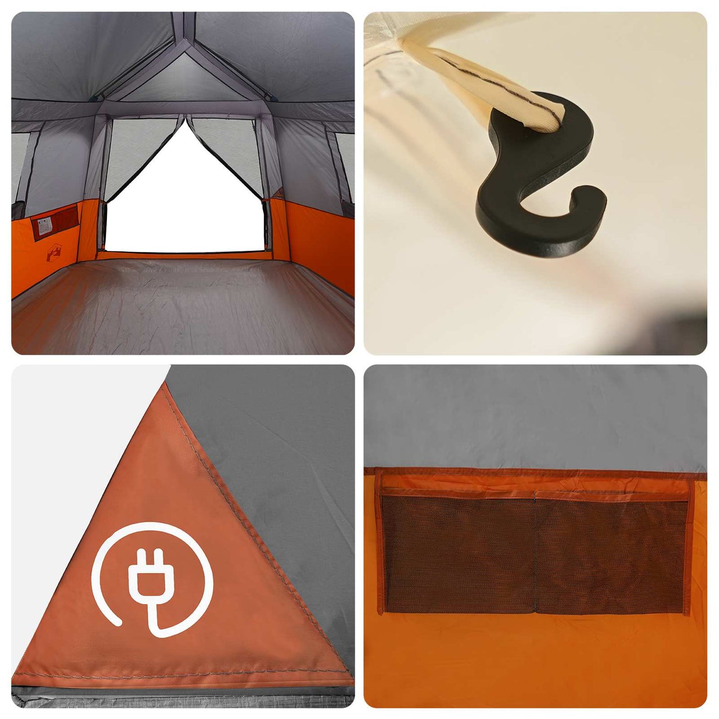 Instant Tent with Rainfly 12-Person Quick-Release with Roof