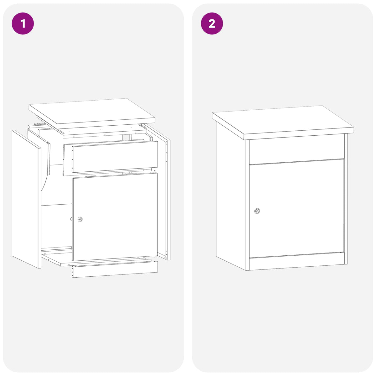 Parcel Drop Box with Storage Anthracite 47.5 x 38 x 59 cm Steel