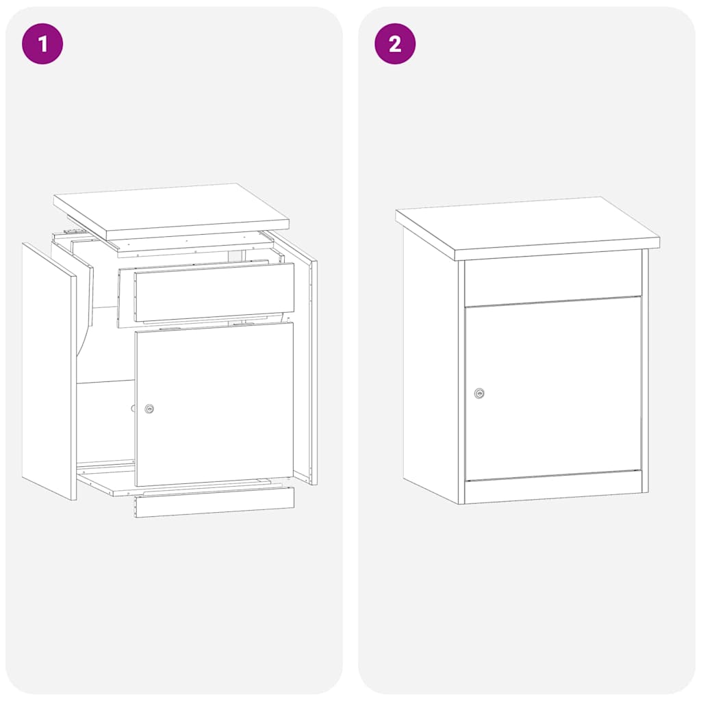 Parcel Drop Box with Door Olive green 47.5 x 38 x 59 cm Steel