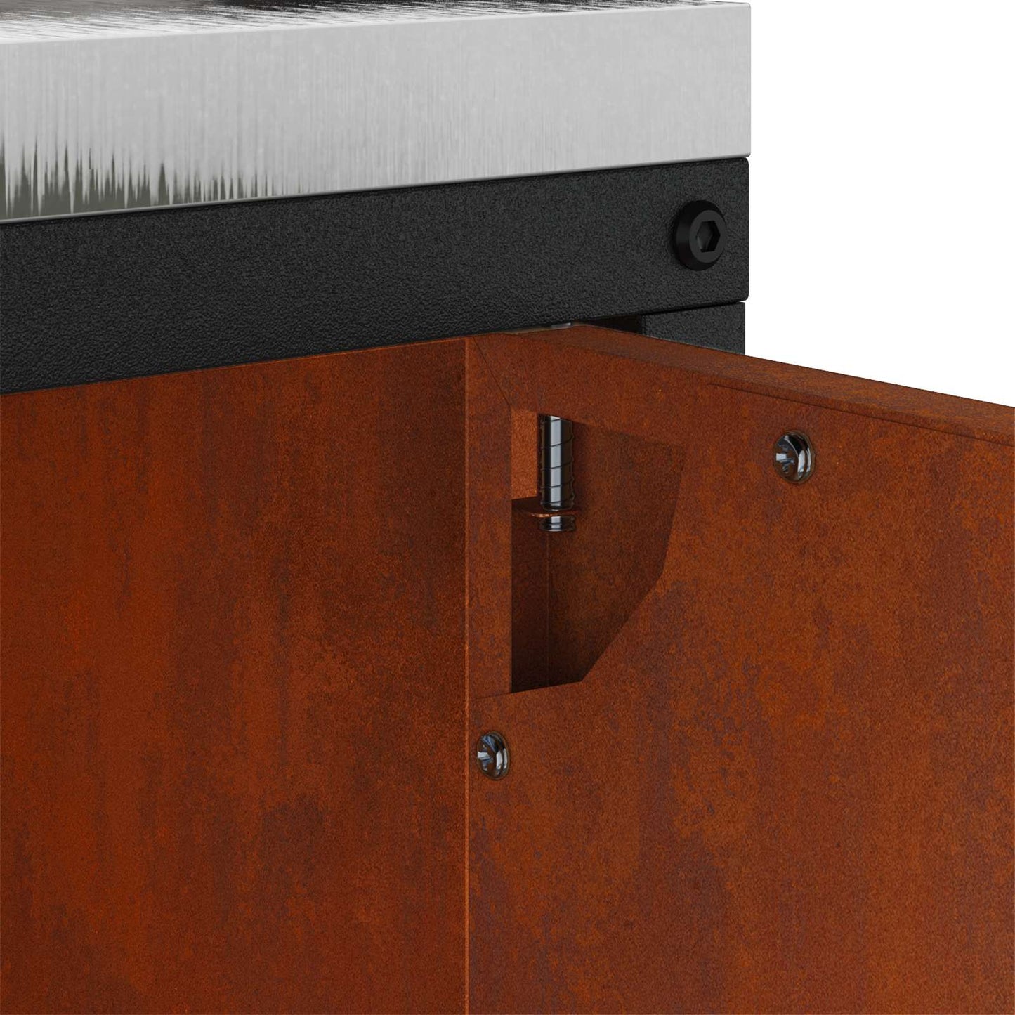Kitchen Storage with Shelf Rusty 90 x 50 x 92 cm Steel