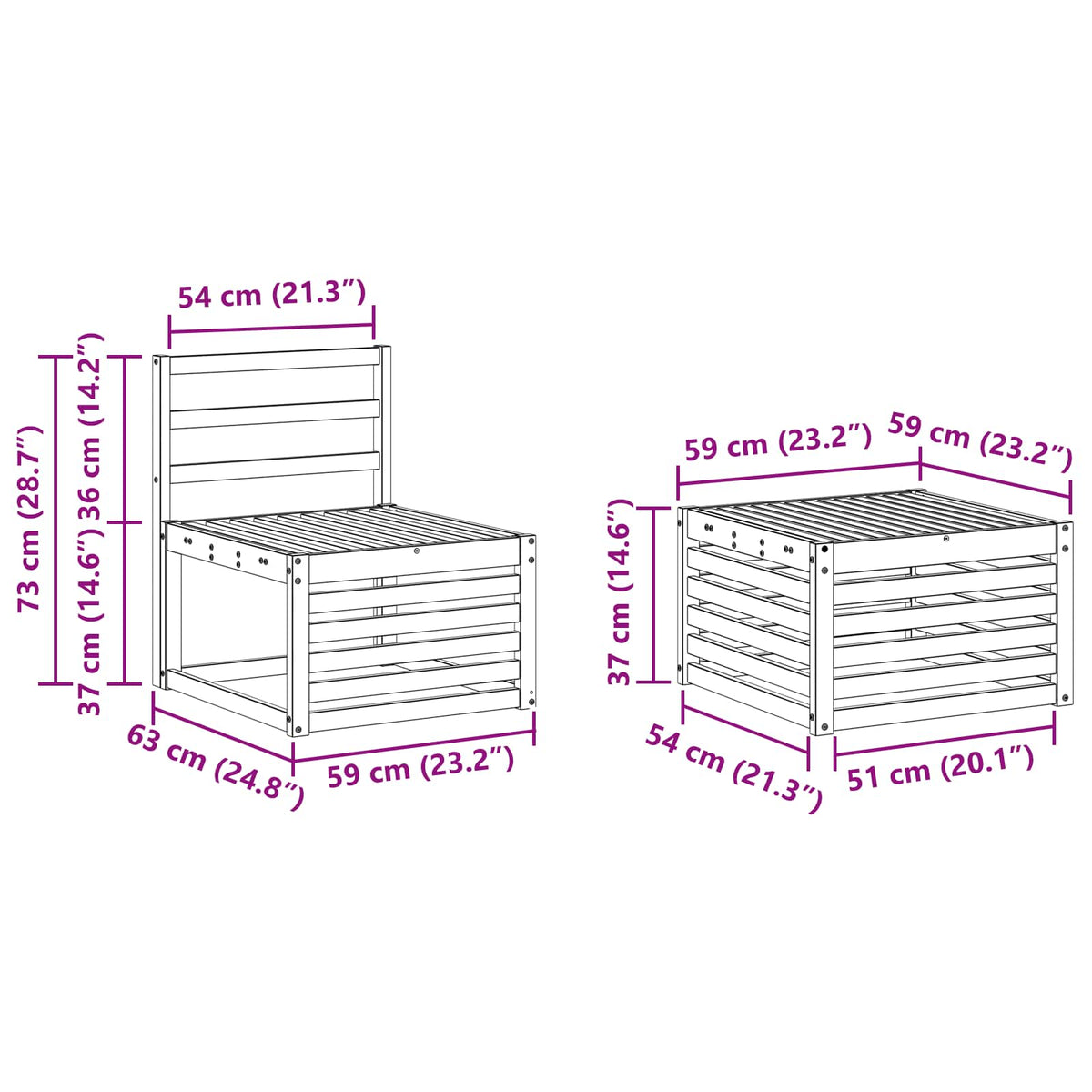 Outdoor Sofa Set 5 pcs