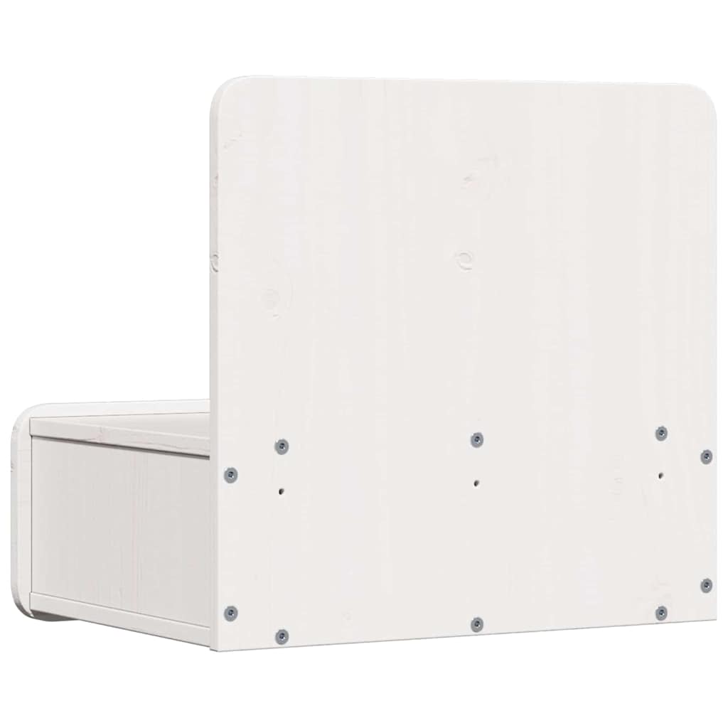 Bedside Table 2 pcs White 44 x 32.5 x 40 cm Solid pine wood