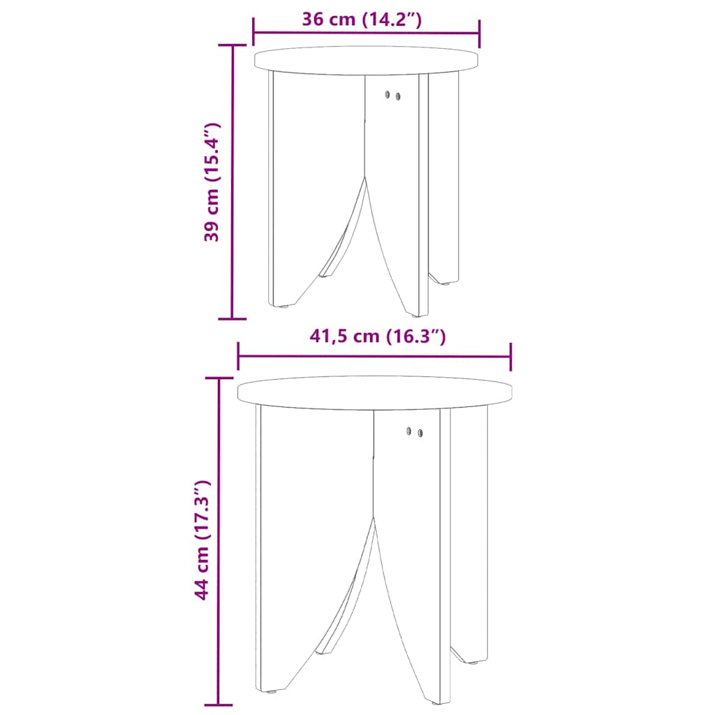 Coffee Table 2 pcs White