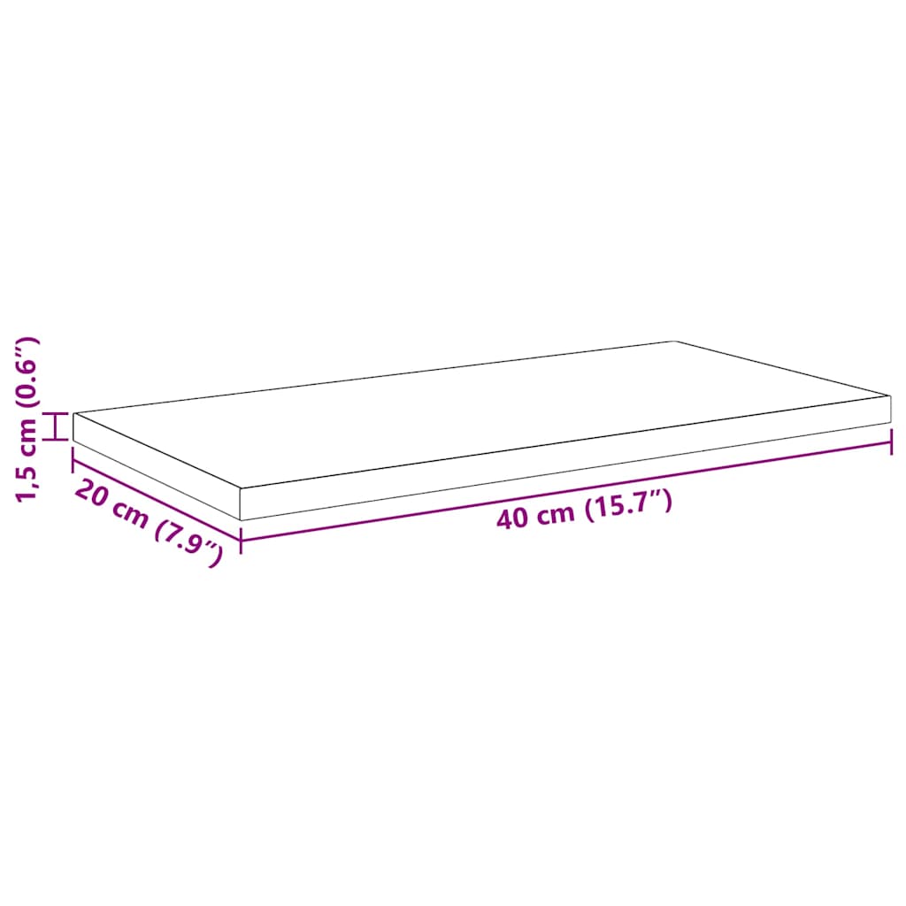 Bookshelf Board 3-Tier 4 pcs 40 x 20 x 1.5 cm Engineered Wood