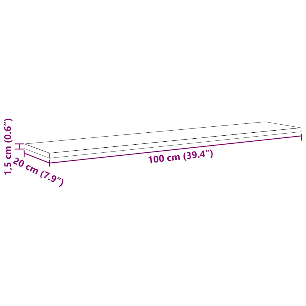 Bookshelf Board 3-Tier 4 pcs 100 x 20 x 1.5 cm Engineered Wood