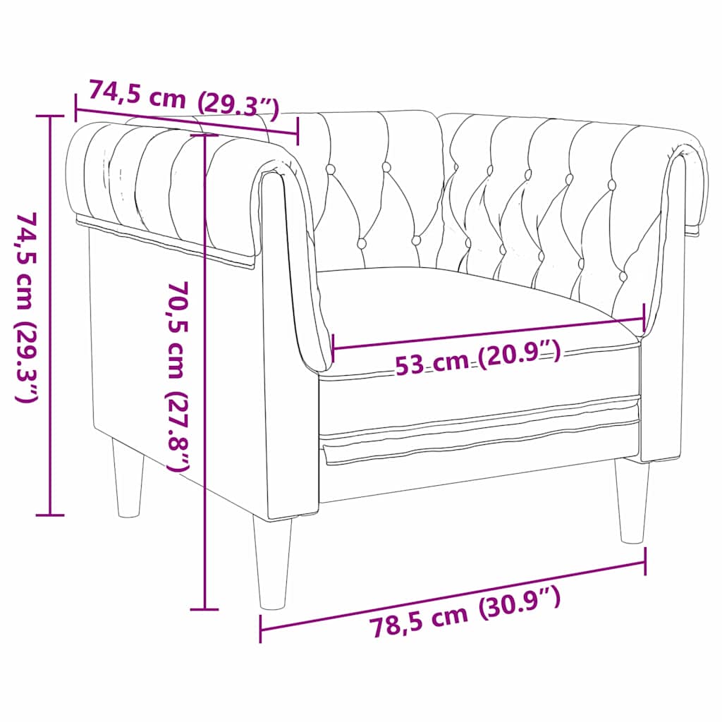 Living Room Couch 3 pcs Light Grey 201.5 x 74.5 x 74.5 cm