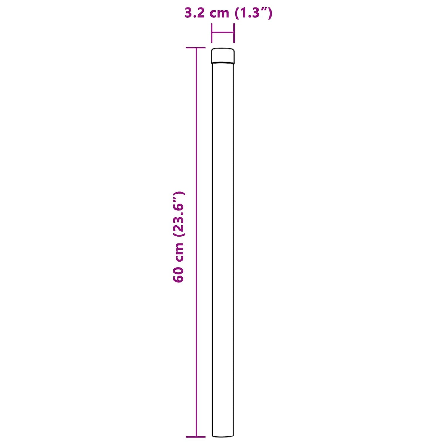 Fence Post 12 pcs Green 60 cm Powder-coated steel