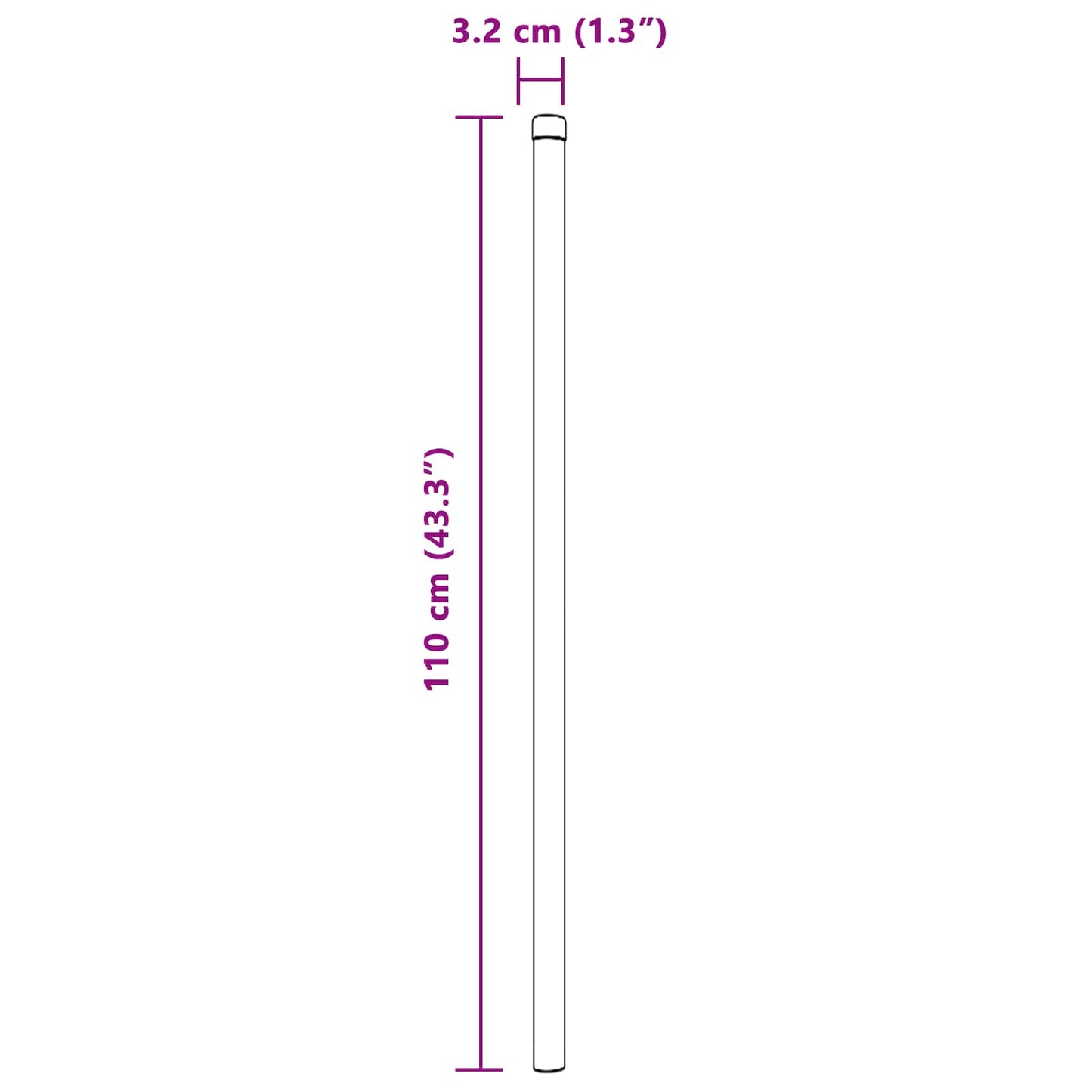 Fence Post 12 pcs Green 110 cm Powder-coated steel