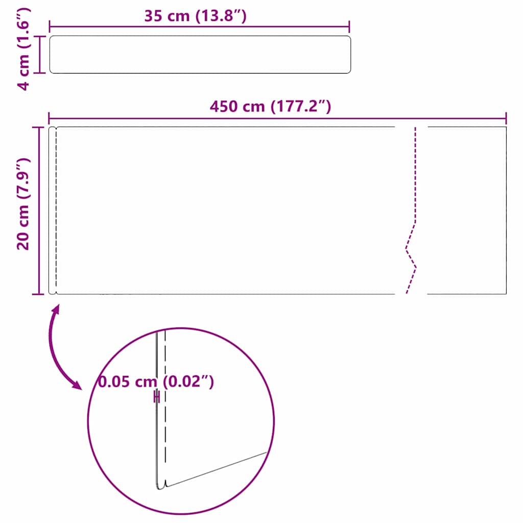 Lawn Edging 450 x 20 cm Galvanised Steel Silver
