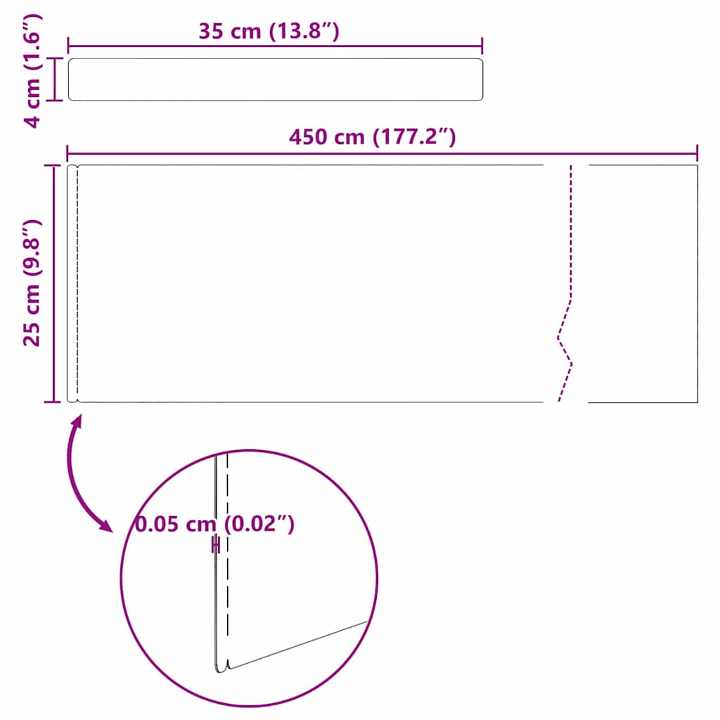 Lawn Edging 450 x 25 cm Galvanised Steel Silver
