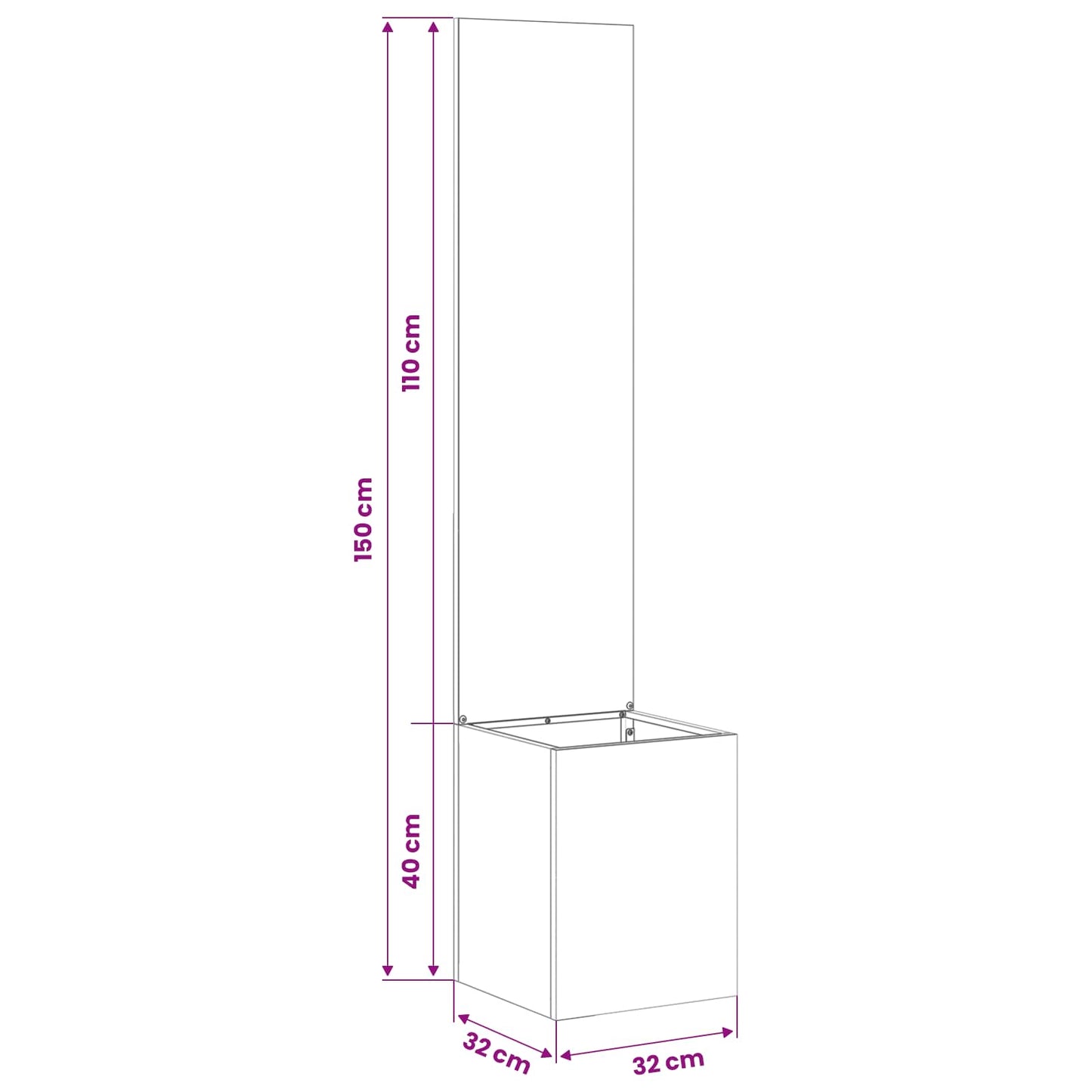 Garden Privacy Screen Sliver 32 x 150 cm Stainless steel