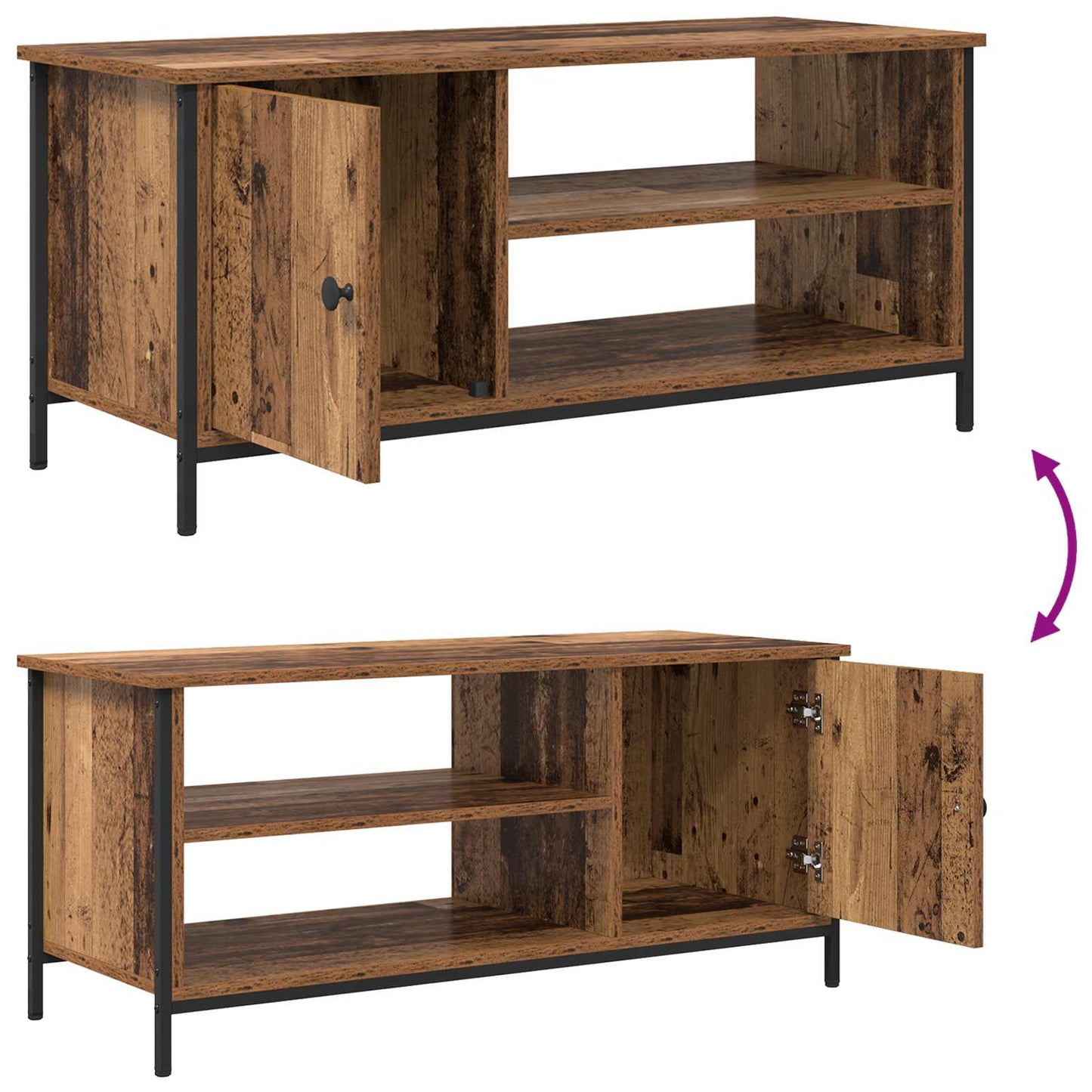 TV Cabinet Old Wood 100 x 40 x 45 cm Engineered Wood
